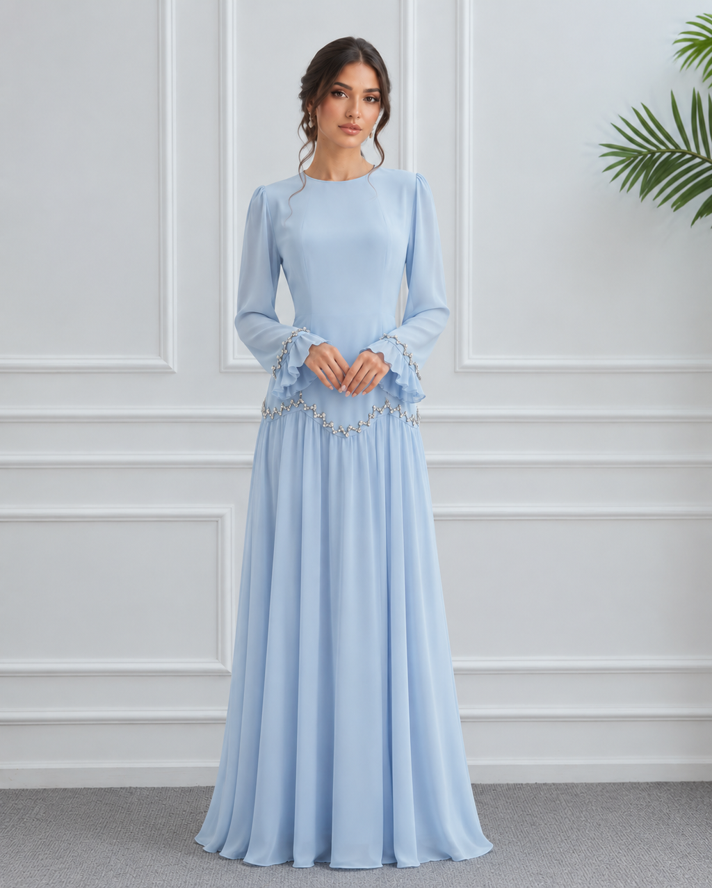 ZAYRÉVA – Elegant Lace Abaya