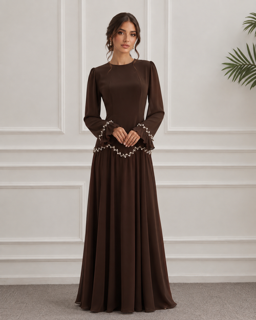 ZAYRÉVA – Elegant Lace Abaya