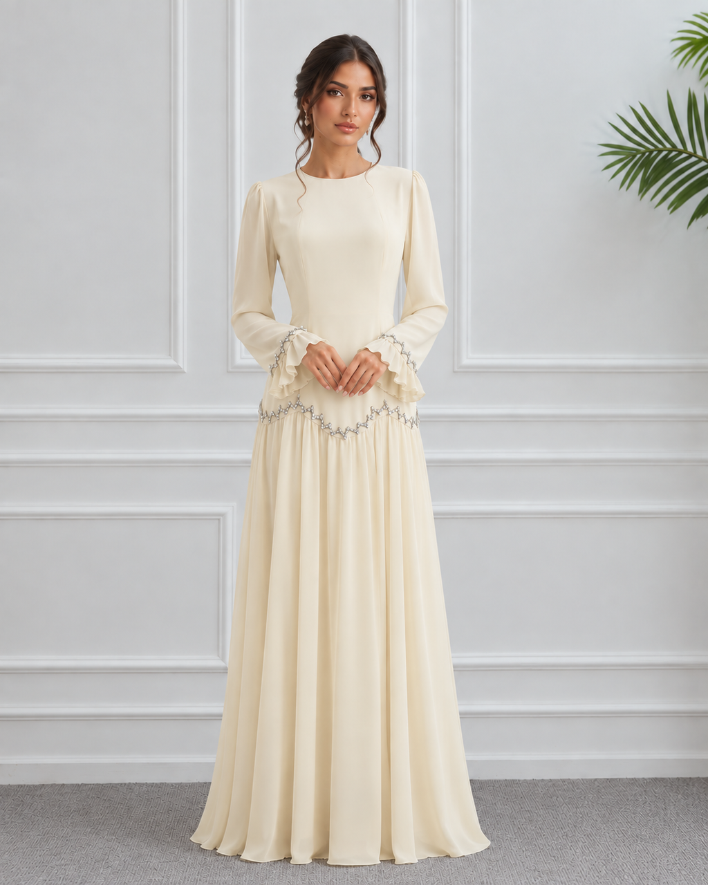 ZAYRÉVA – Elegant Lace Abaya