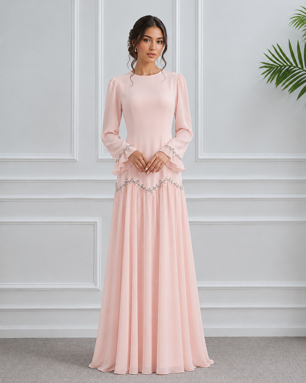 ZAYRÉVA – Elegant Lace Abaya