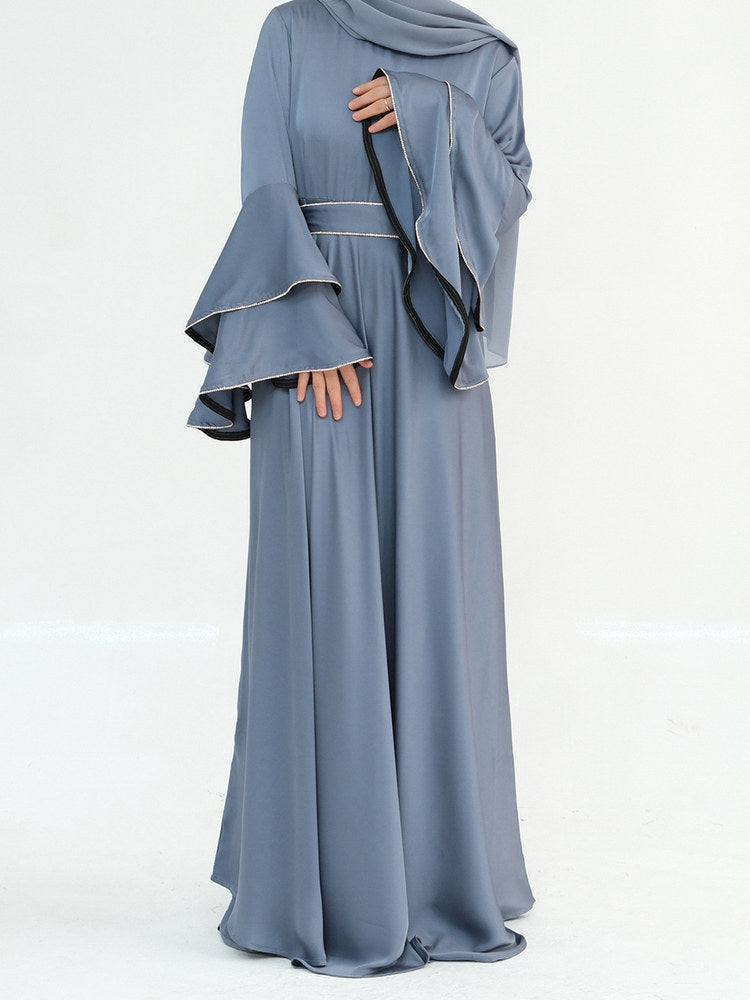 Southeast Asian beaded luxury double-layer flared sleeve Dingzhu Luxury Dress for women