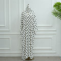 Southeast Asian gorgeous polka dot cardigan with headscarf travel style over loose robe women's Wave Point Robe