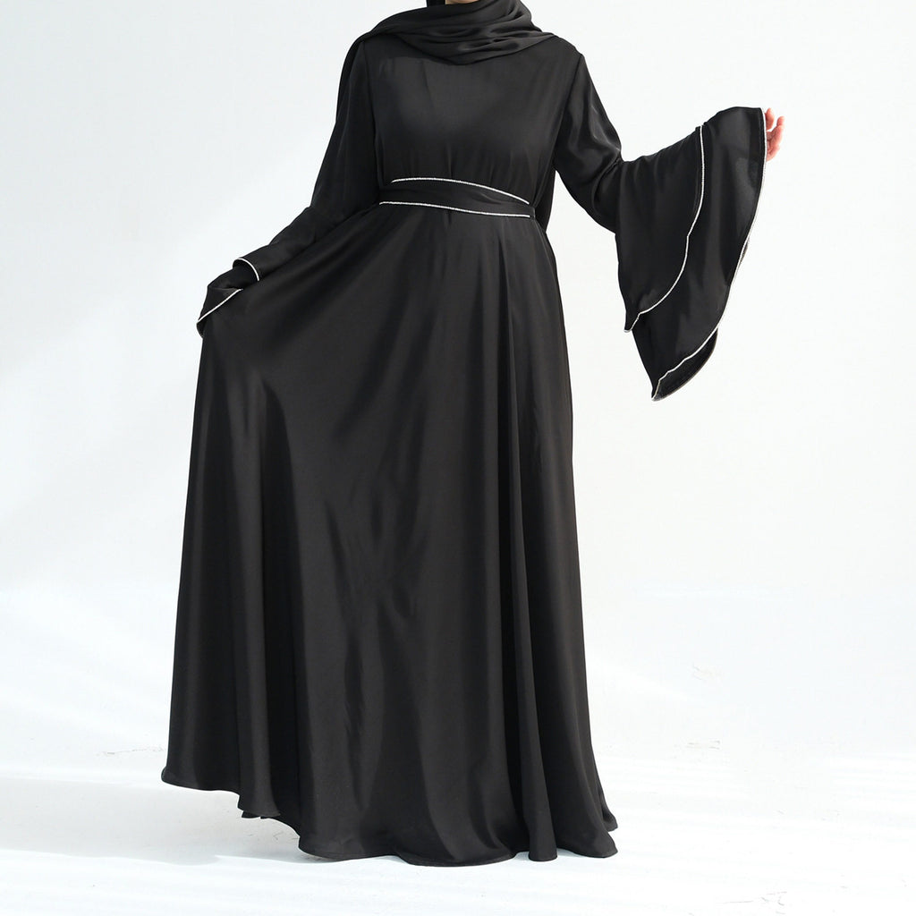 Southeast Asian beaded luxury double-layer flared sleeve Dingzhu Luxury Dress for women